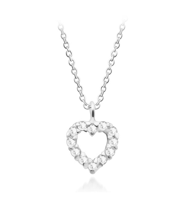 925 Sterling silver necklace with cubic zircon.