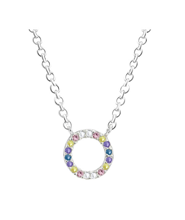 925 Sterling silver necklace with cubic zircon.