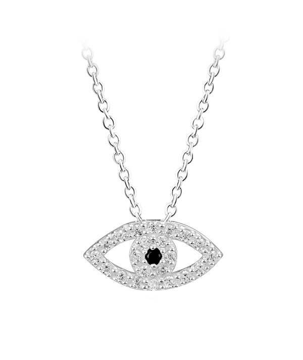 925 Sterling silver necklace with cubic zircon.