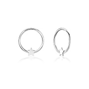 925 Sterling silver nose hoop.