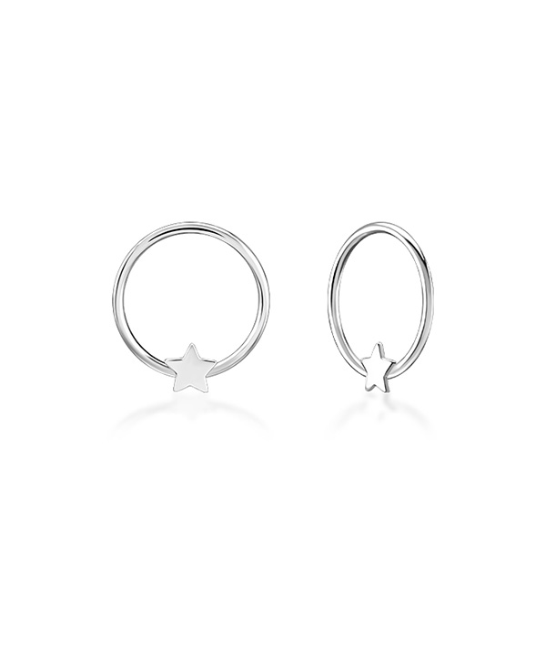 925 Sterling silver nose hoop.