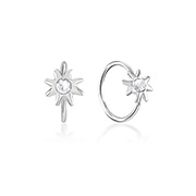 925 Sterling silver nose hoop.