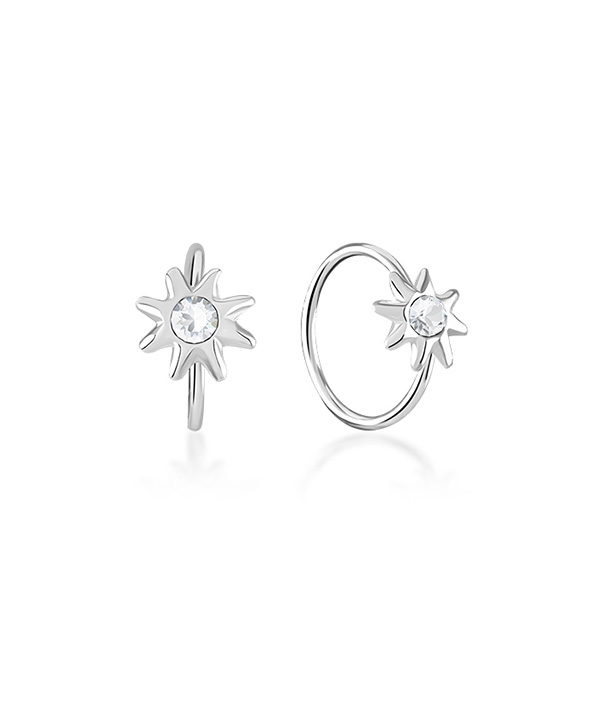 925 Sterling silver nose hoop.