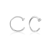 925 Sterling silver nose hoop.