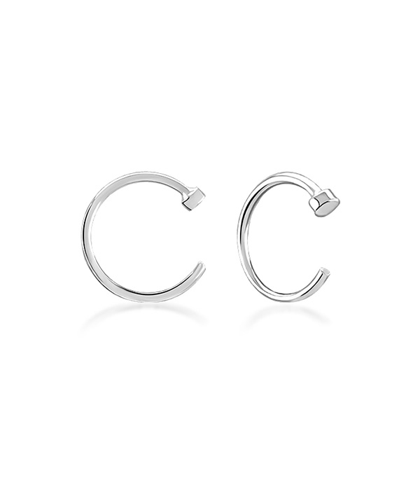925 Sterling silver nose hoop.