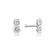 925 Sterling silver plain silver.