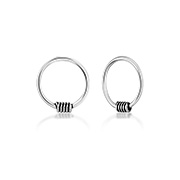 925 Sterling silver nose hoop.