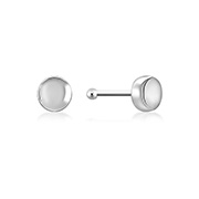 925 Sterling silver plain silver.