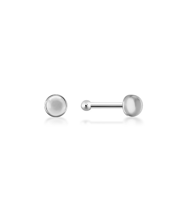 925 Sterling silver nose stud with plastic&sticker.