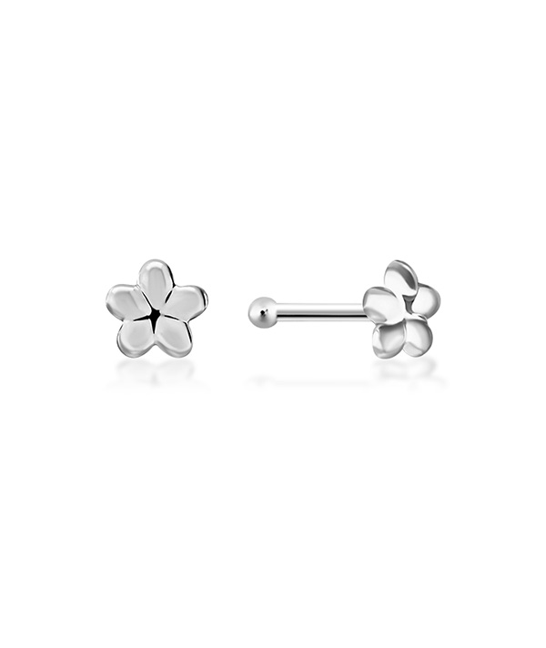 925 Sterling silver nose stud with plastic&sticker.