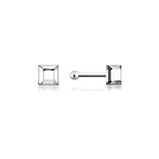 925 Sterling silver nose stud with plastic&sticker.