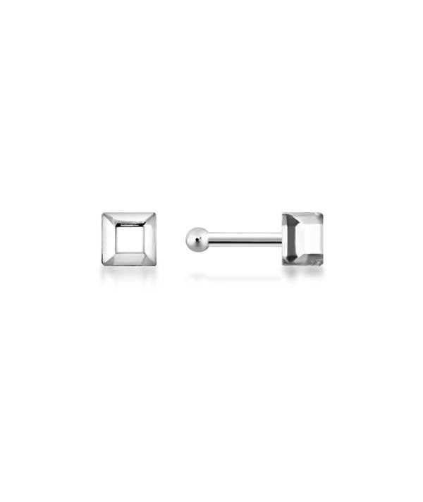 925 Sterling silver nose stud with plastic&sticker.