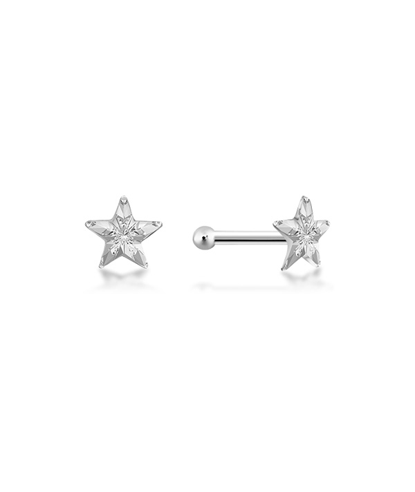 925 Sterling silver nose stud with plastic&sticker.