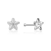 925 Sterling silver nose stud with plastic&sticker.