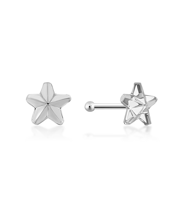 925 Sterling silver nose stud with plastic&sticker.