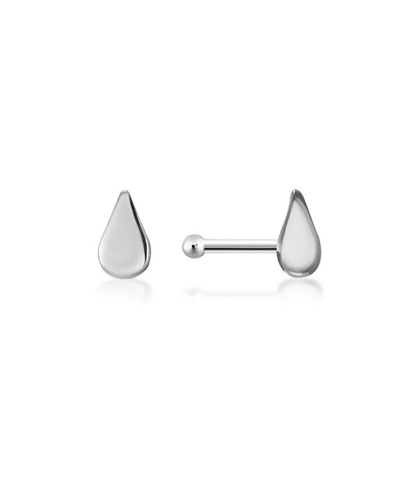 925 Sterling silver nose stud with plastic&sticker.