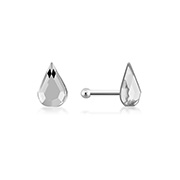 925 Sterling silver nose stud with plastic&sticker.