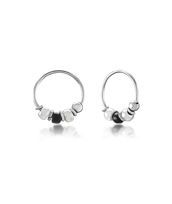 925 Sterling silver nose hoop.