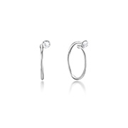925 Sterling silver nose hoop.