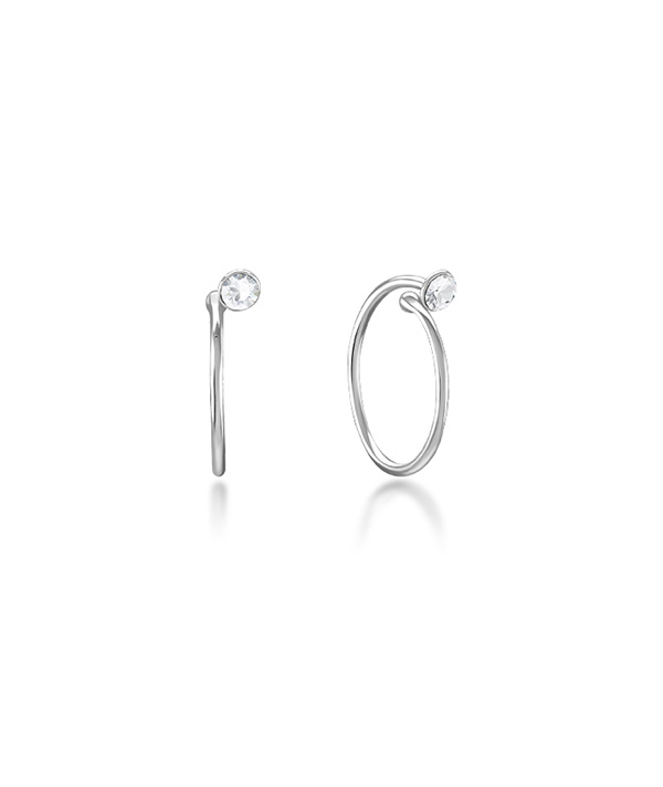 925 Sterling silver nose hoop.