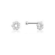 925 Sterling silver plain silver.