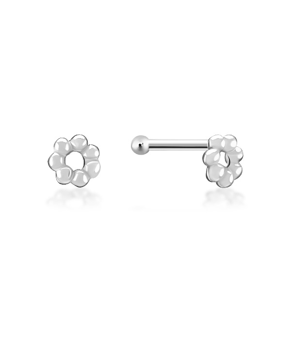 925 Sterling silver plain silver.