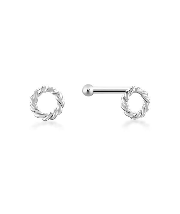 925 Sterling silver plain silver.