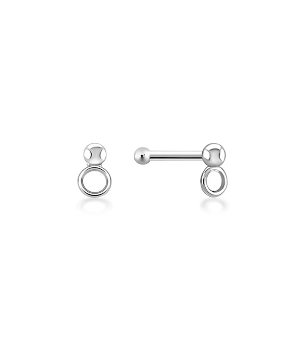925 Sterling silver plain silver.