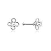 925 Sterling silver plain silver.