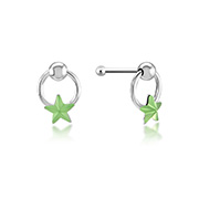 925 Sterling silver nose stud with plastic&sticker.