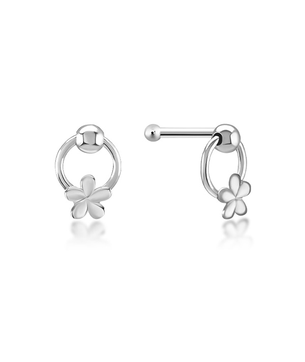 925 Sterling silver nose stud with plastic&sticker.