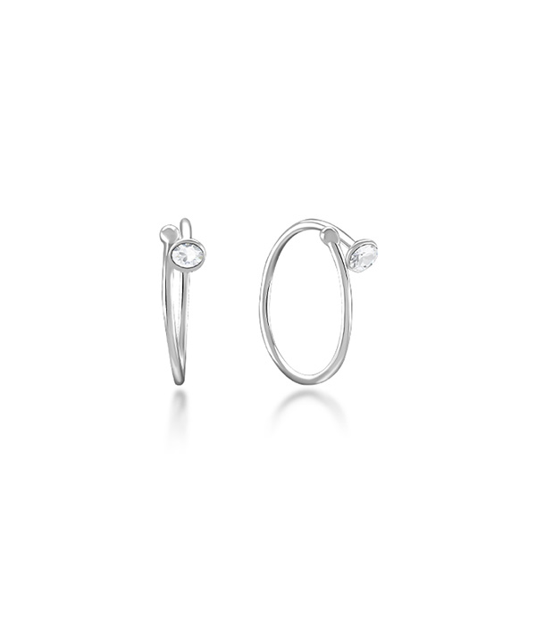 925 Sterling silver nose hoop.