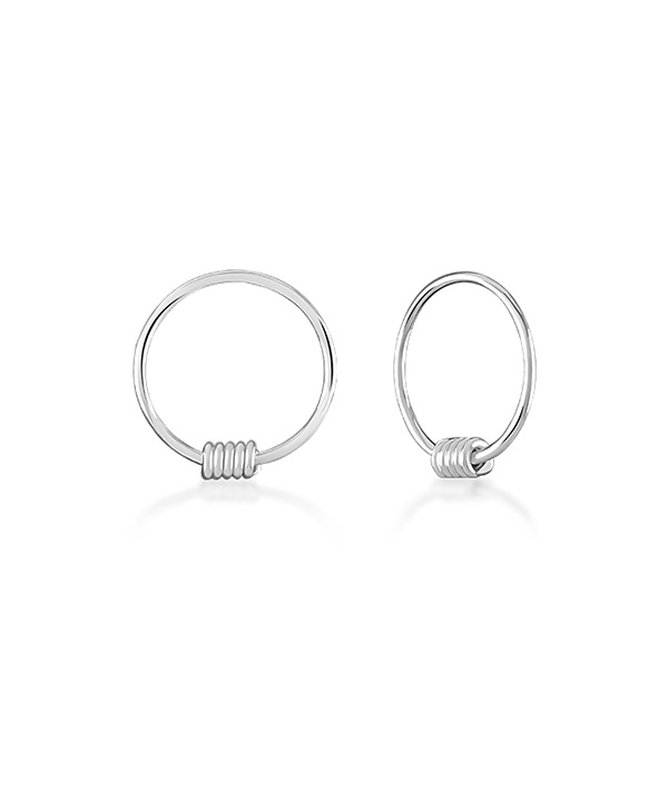 925 Sterling silver nose hoop.