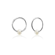 925 Sterling silver nose hoop.
