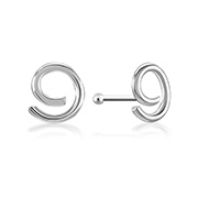 925 Sterling silver plain silver.