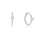 925 Sterling silver nose hoop.