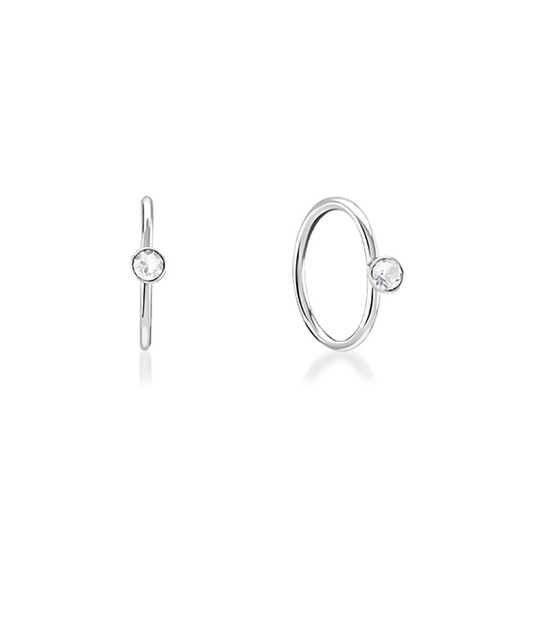 925 Sterling silver nose hoop.
