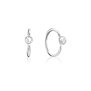 925 Sterling silver nose hoop.