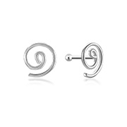 925 Sterling silver plain silver.