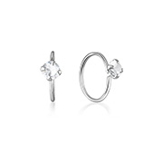 925 Sterling silver nose hoop.