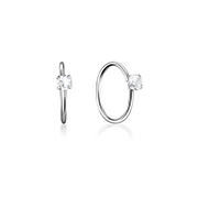 925 Sterling silver nose hoop.