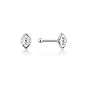 925 Sterling silver plain silver.