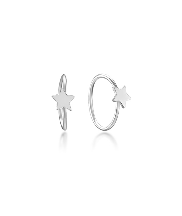 925 Sterling silver nose hoop.