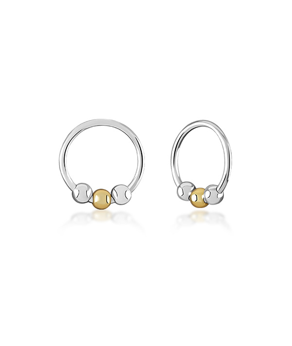 925 Sterling silver nose hoop.