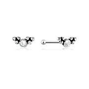 925 Sterling silver plain silver.