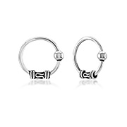 925 Sterling silver nose hoop.
