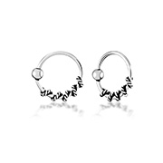 925 Sterling silver nose hoop.