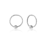 925 Sterling silver nose hoop.