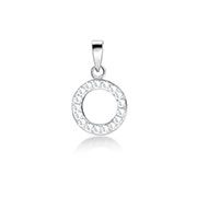 925 Sterling silver pendant with crystal.