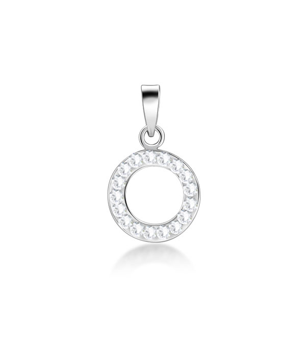 925 Sterling silver pendant with crystal.